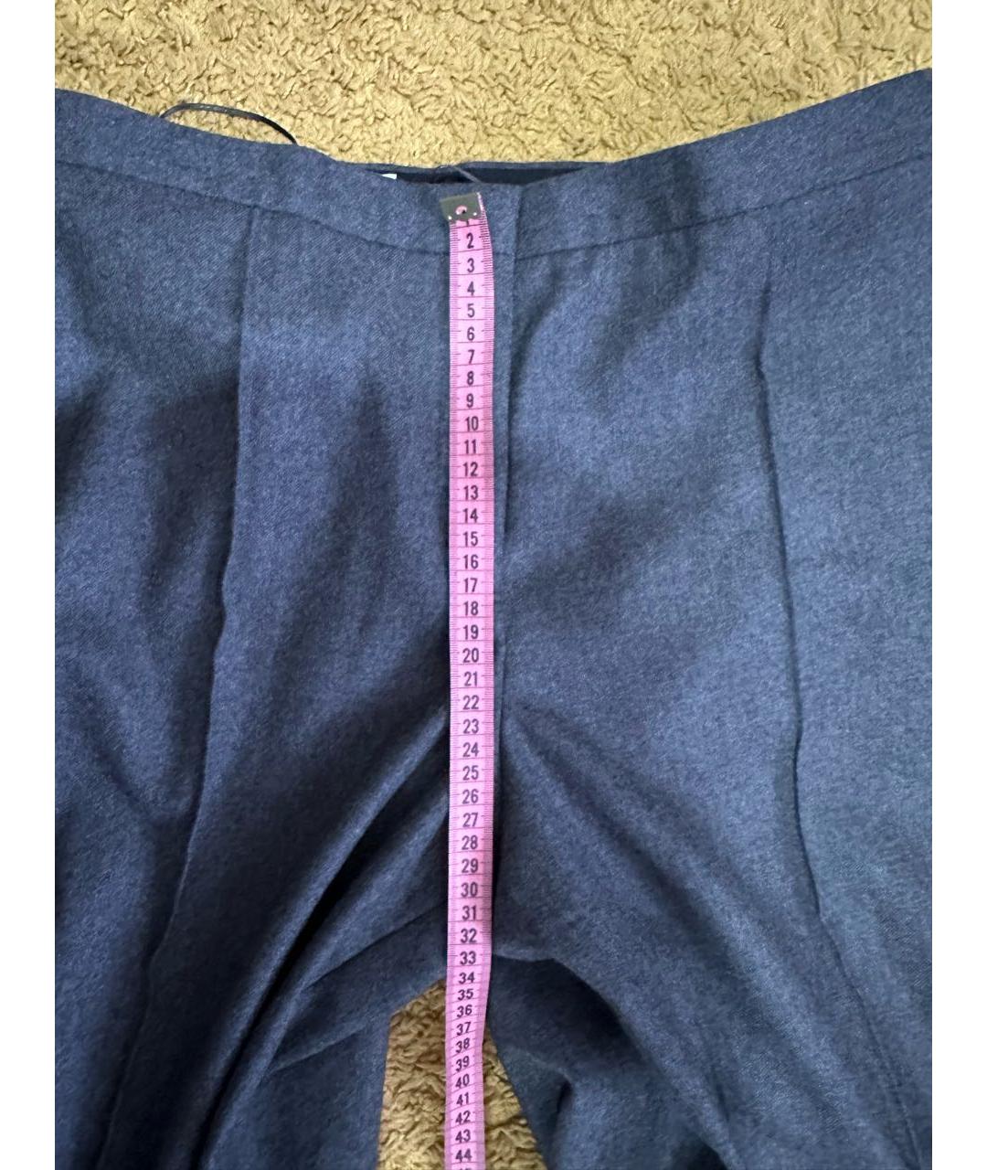 JIL SANDER Антрацитовые шерстяные брюки широкие, фото 7