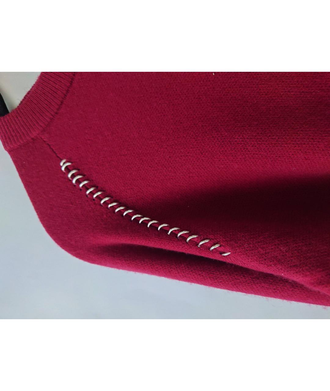 THE KOOPLES Бордовый шерстяной джемпер / свитер, фото 4