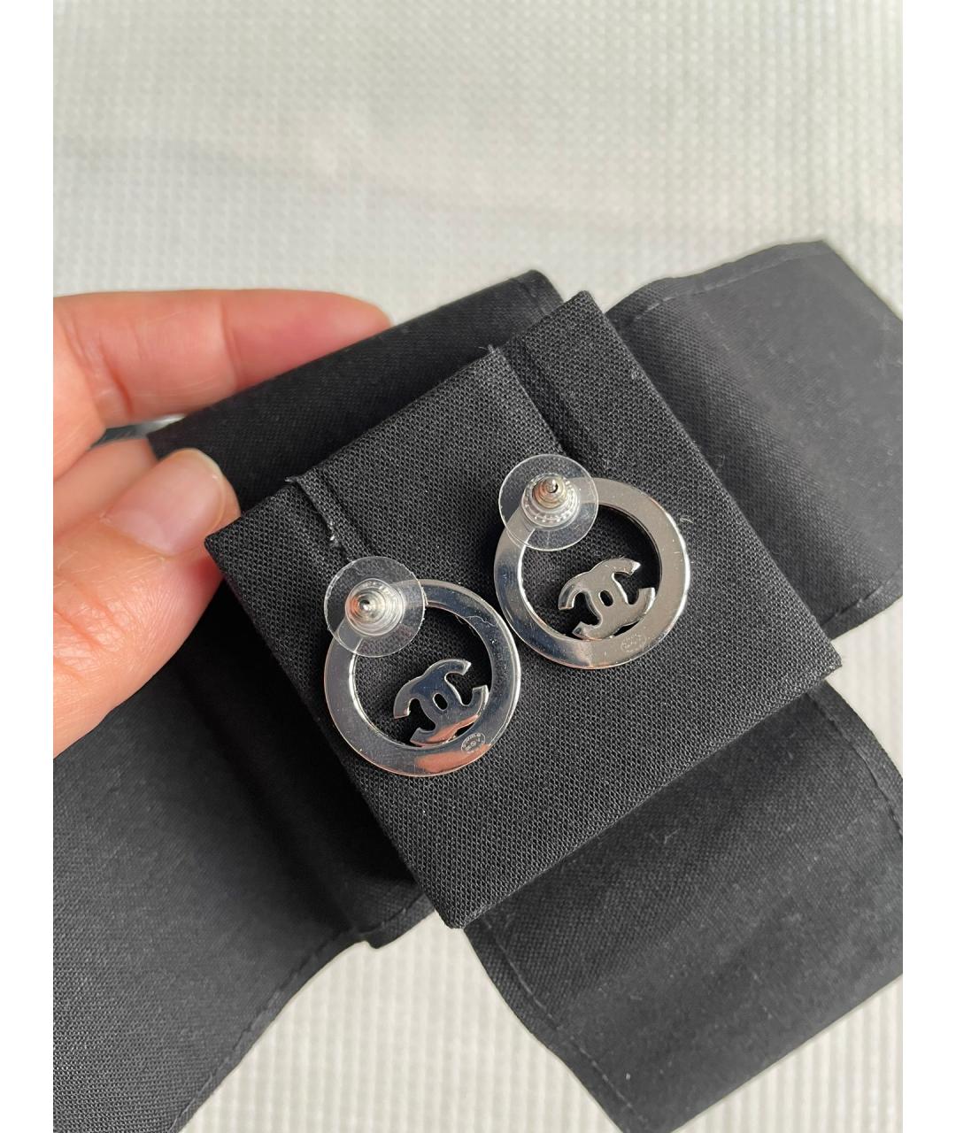 CHANEL Серебряные серьги, фото 2