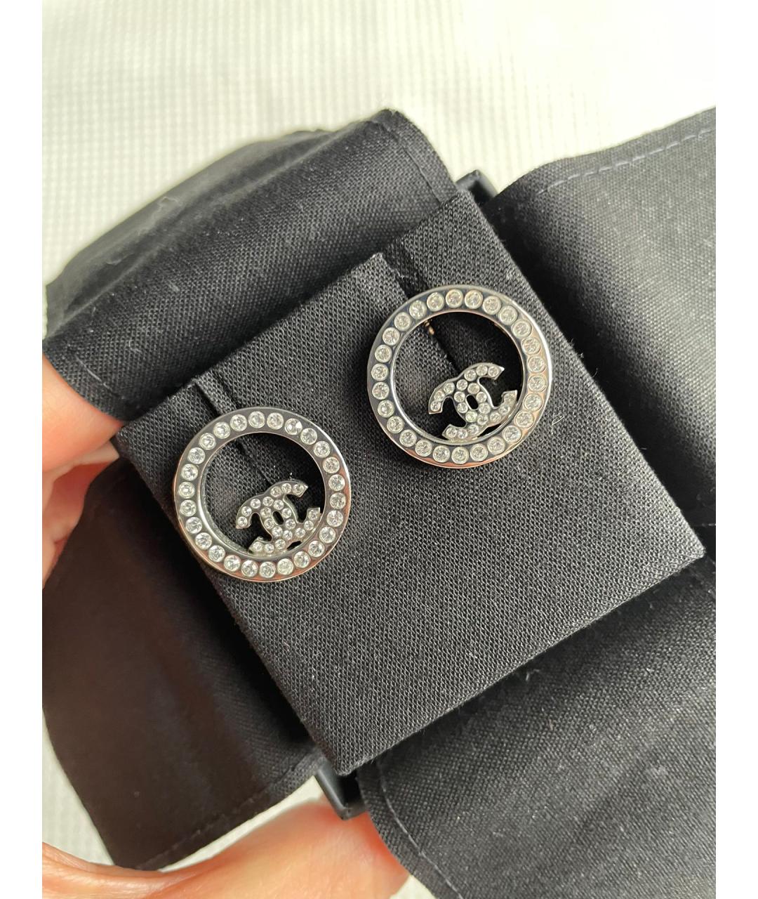 CHANEL Серебряные серьги, фото 4