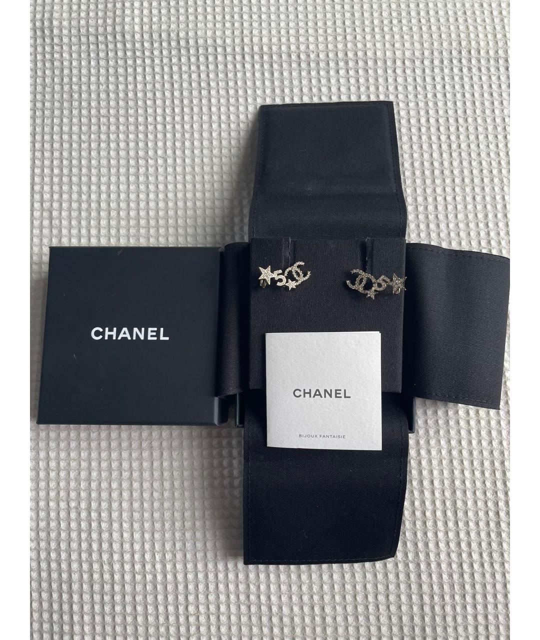 CHANEL Золотые серьги, фото 3