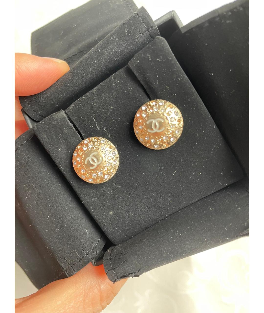 CHANEL Золотые серьги, фото 4