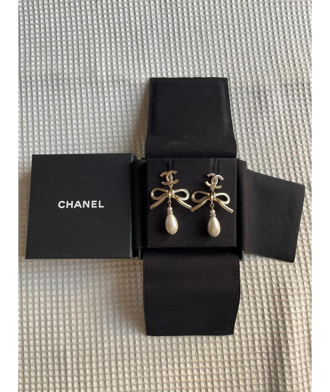 CHANEL Золотые серьги, фото 3