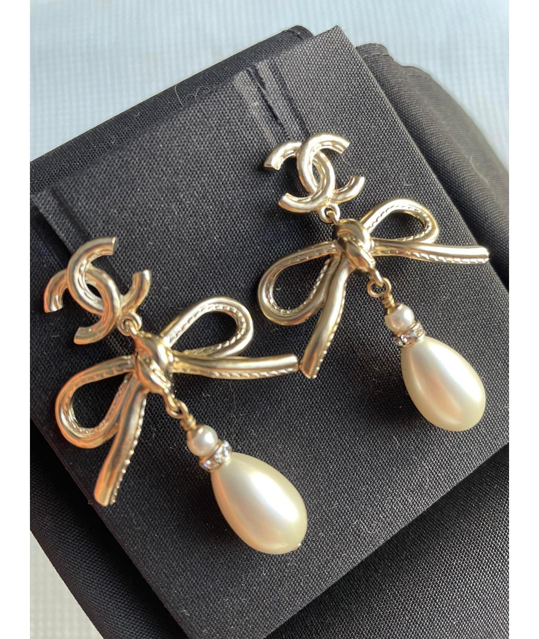 CHANEL Золотые серьги, фото 4