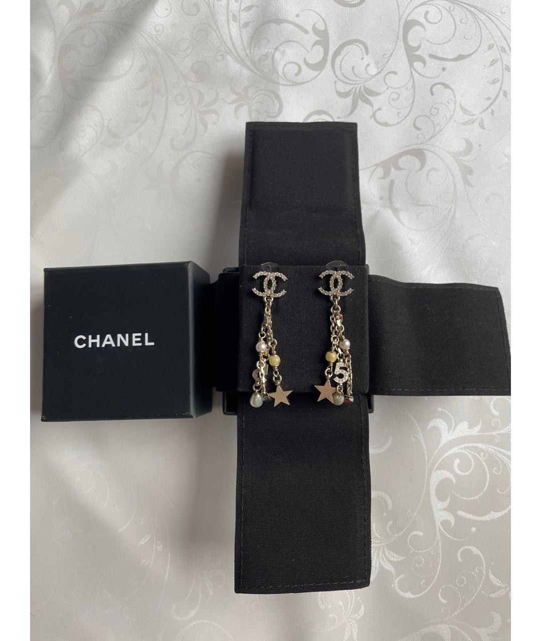 CHANEL Золотые серьги, фото 3