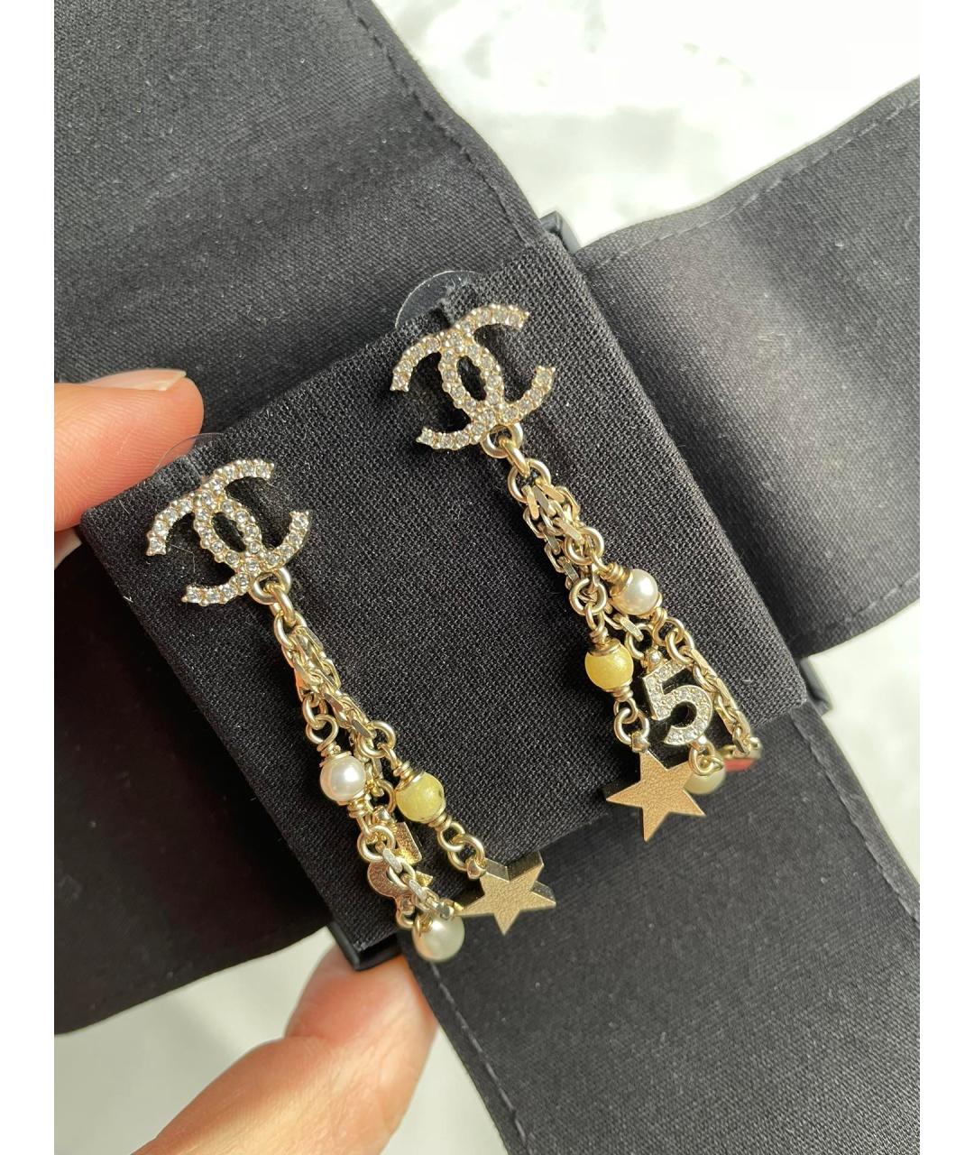 CHANEL Золотые серьги, фото 4