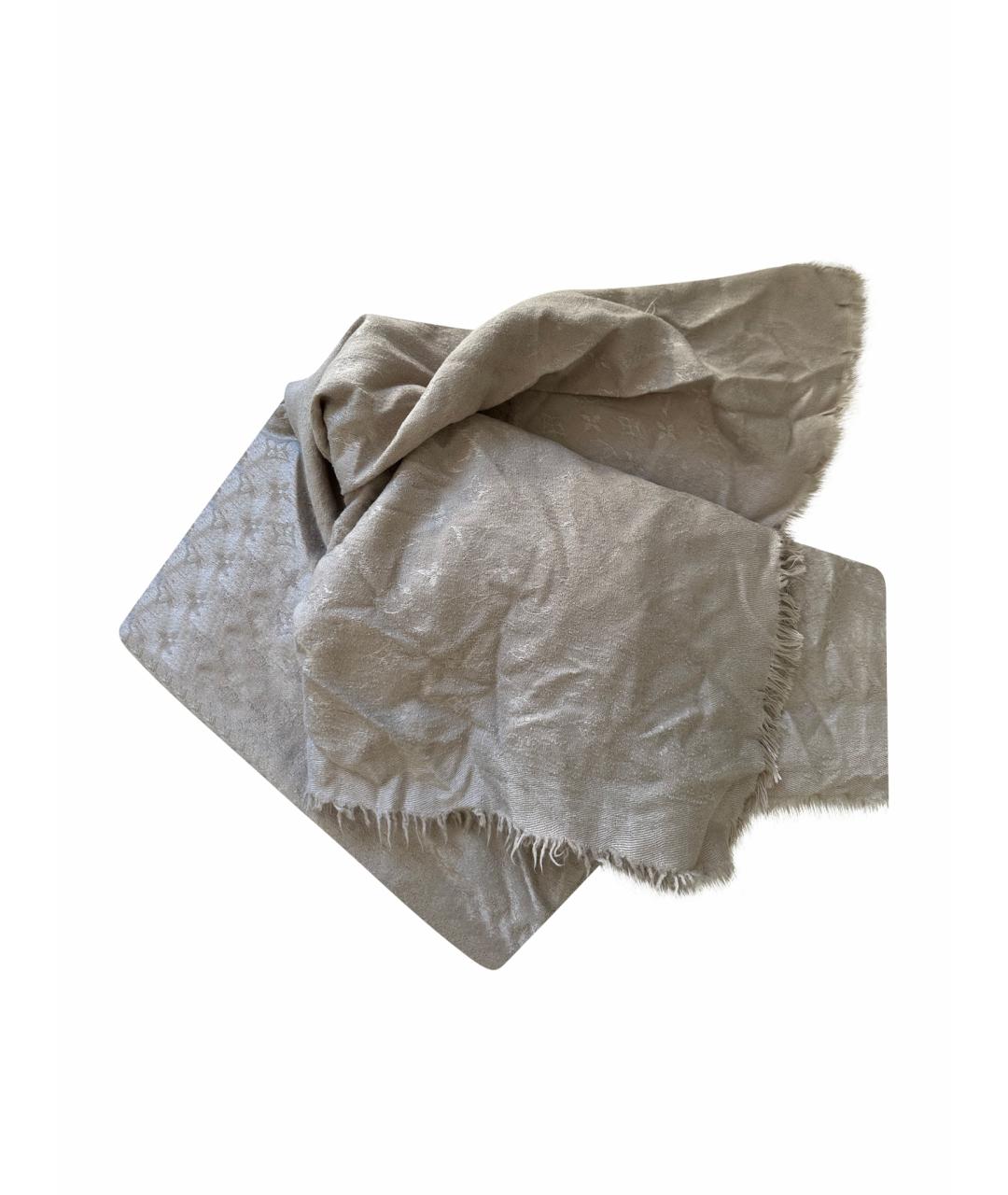 LOUIS VUITTON PRE-OWNED Серый хлопковый платок, фото 1
