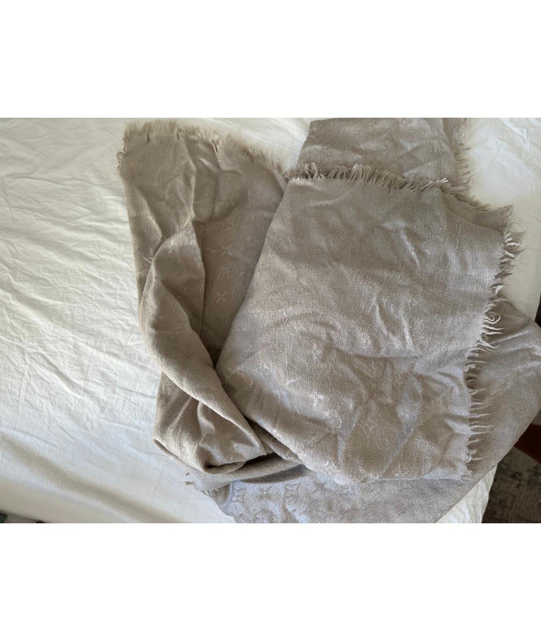 LOUIS VUITTON PRE-OWNED Серый хлопковый платок, фото 4