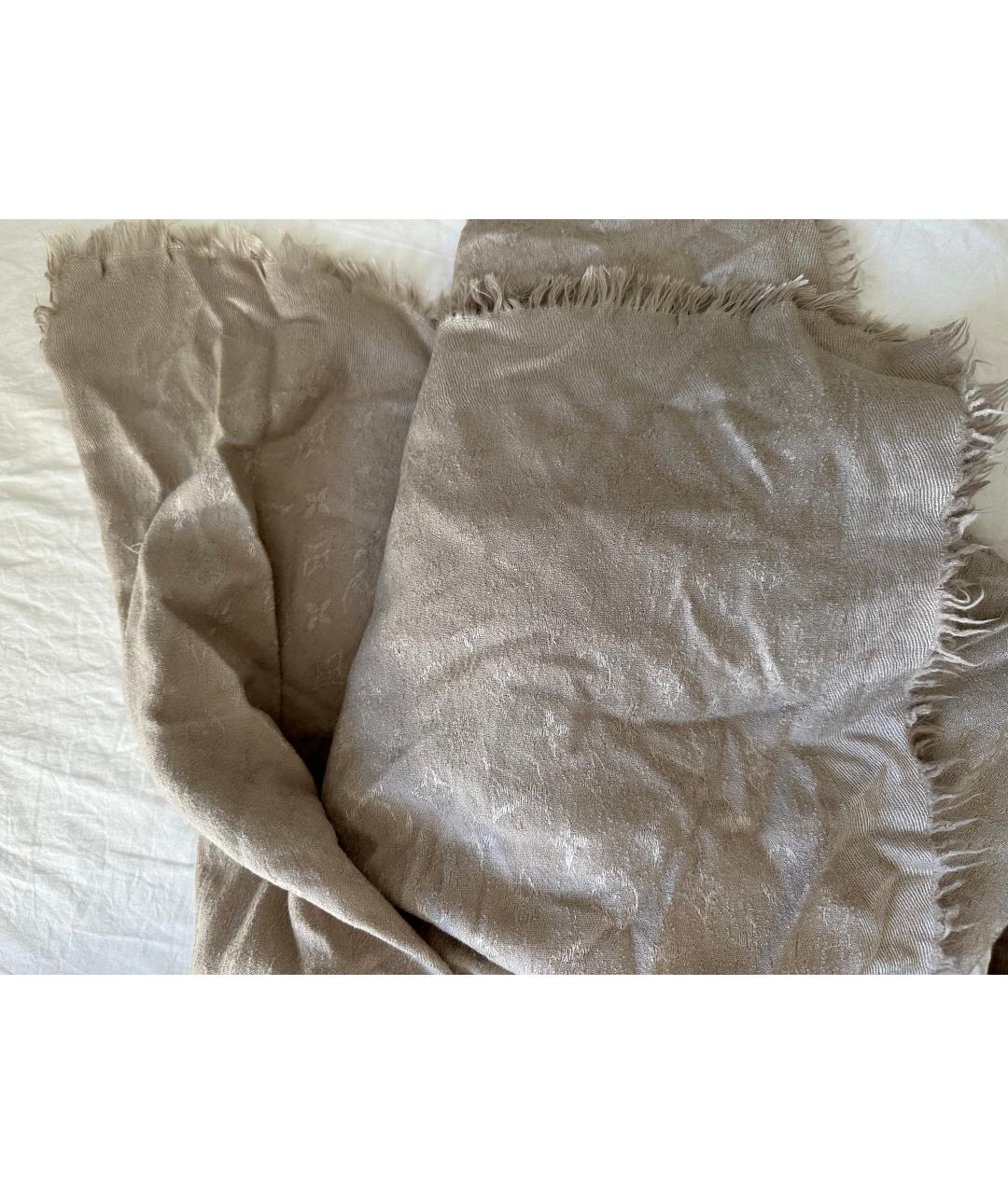 LOUIS VUITTON PRE-OWNED Серый хлопковый платок, фото 2