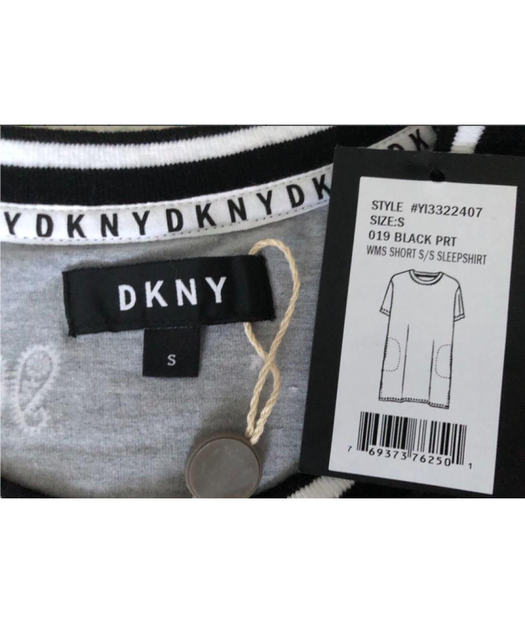 DKNY Черное хлопковое повседневное платье, фото 5