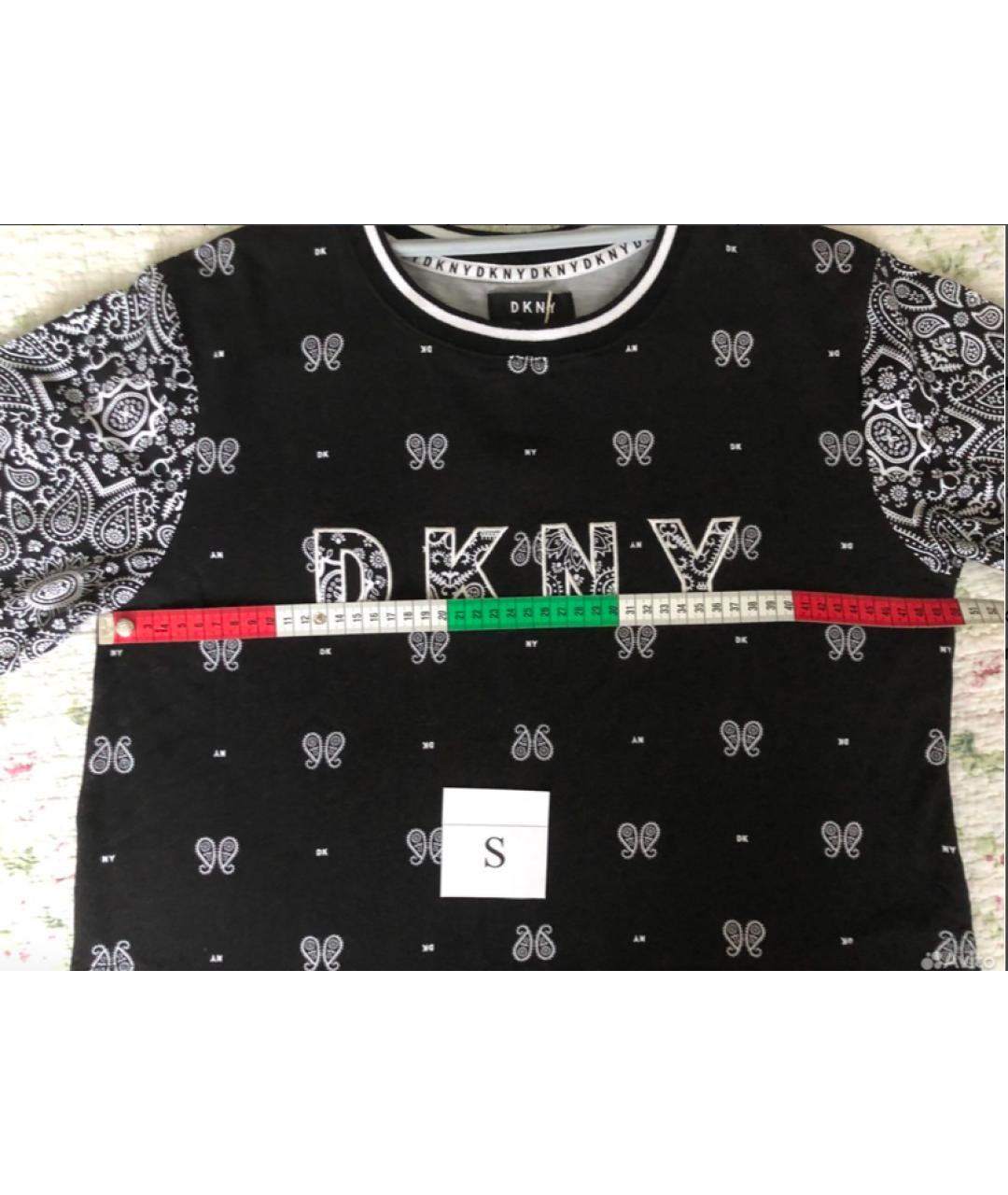 DKNY Черное хлопковое повседневное платье, фото 8