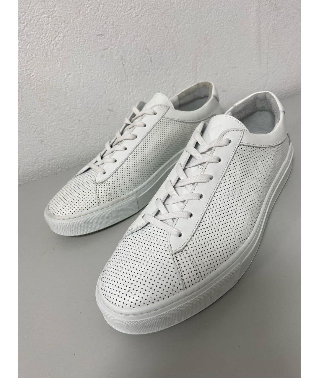 KOIO Белые кожаные низкие кроссовки / кеды, фото 5