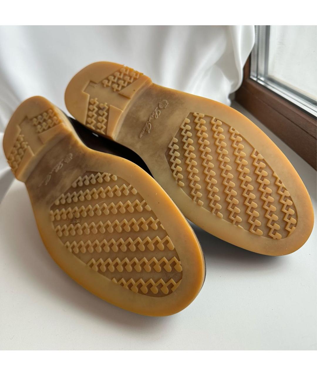 LORO PIANA Коричневые замшевые высокие ботинки, фото 7