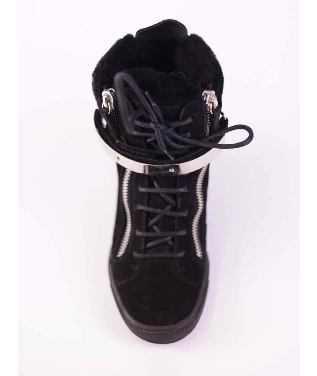 GIUSEPPE ZANOTTI DESIGN Черные замшевые ботинки, фото 4