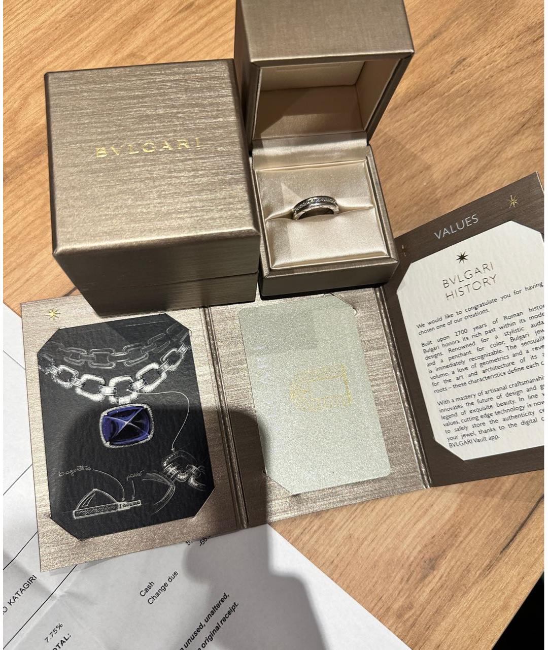 BVLGARI Серебряное кольцо из белого золота, фото 8