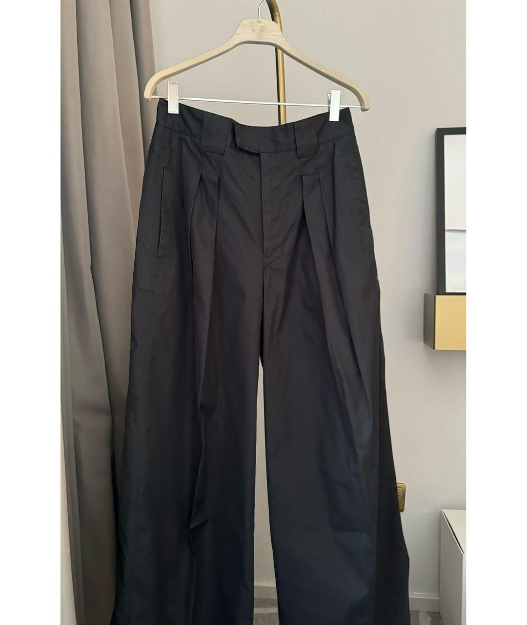 LEMAIRE Черные хлопковые брюки широкие, фото 3