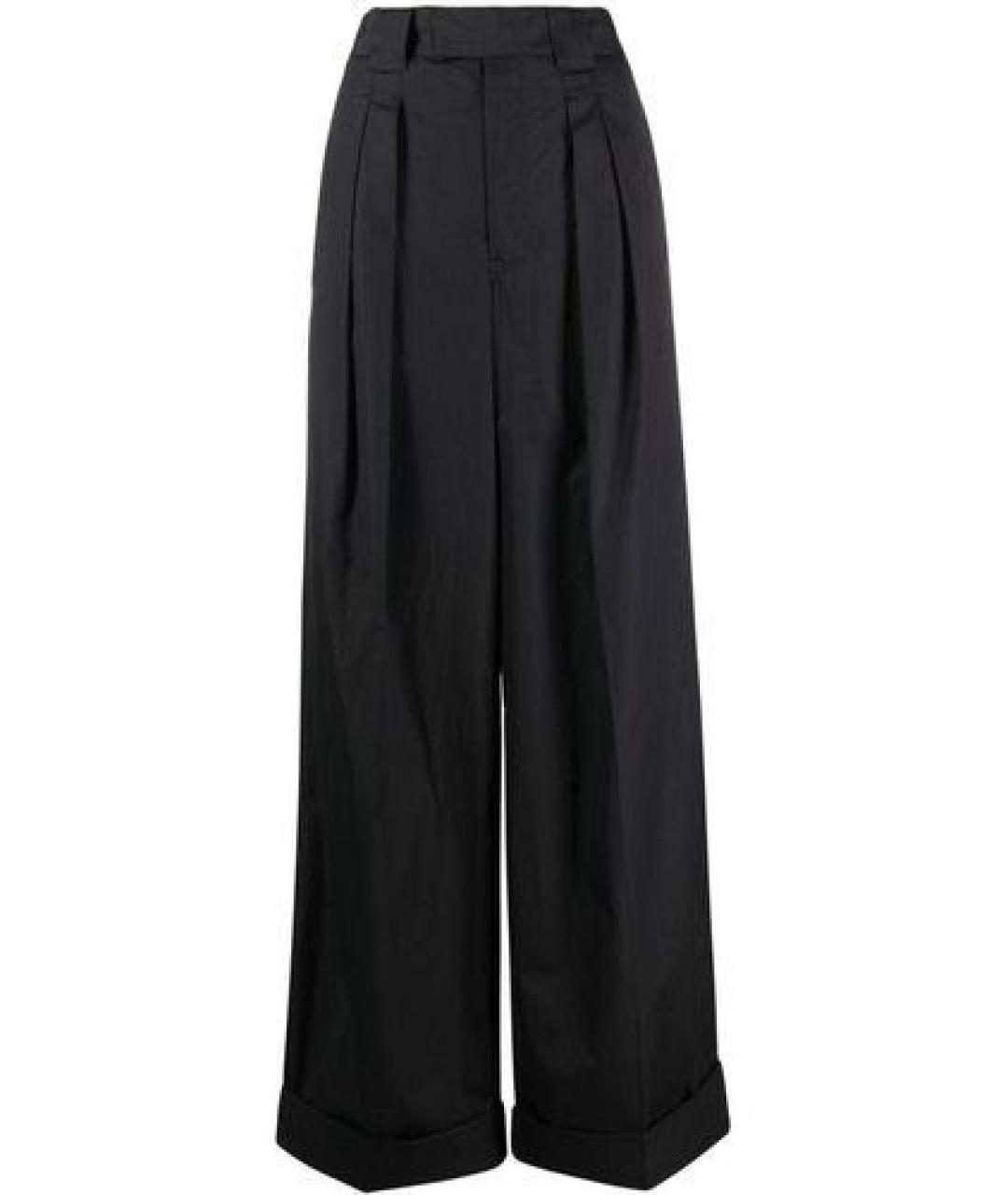 LEMAIRE Черные хлопковые брюки широкие, фото 1