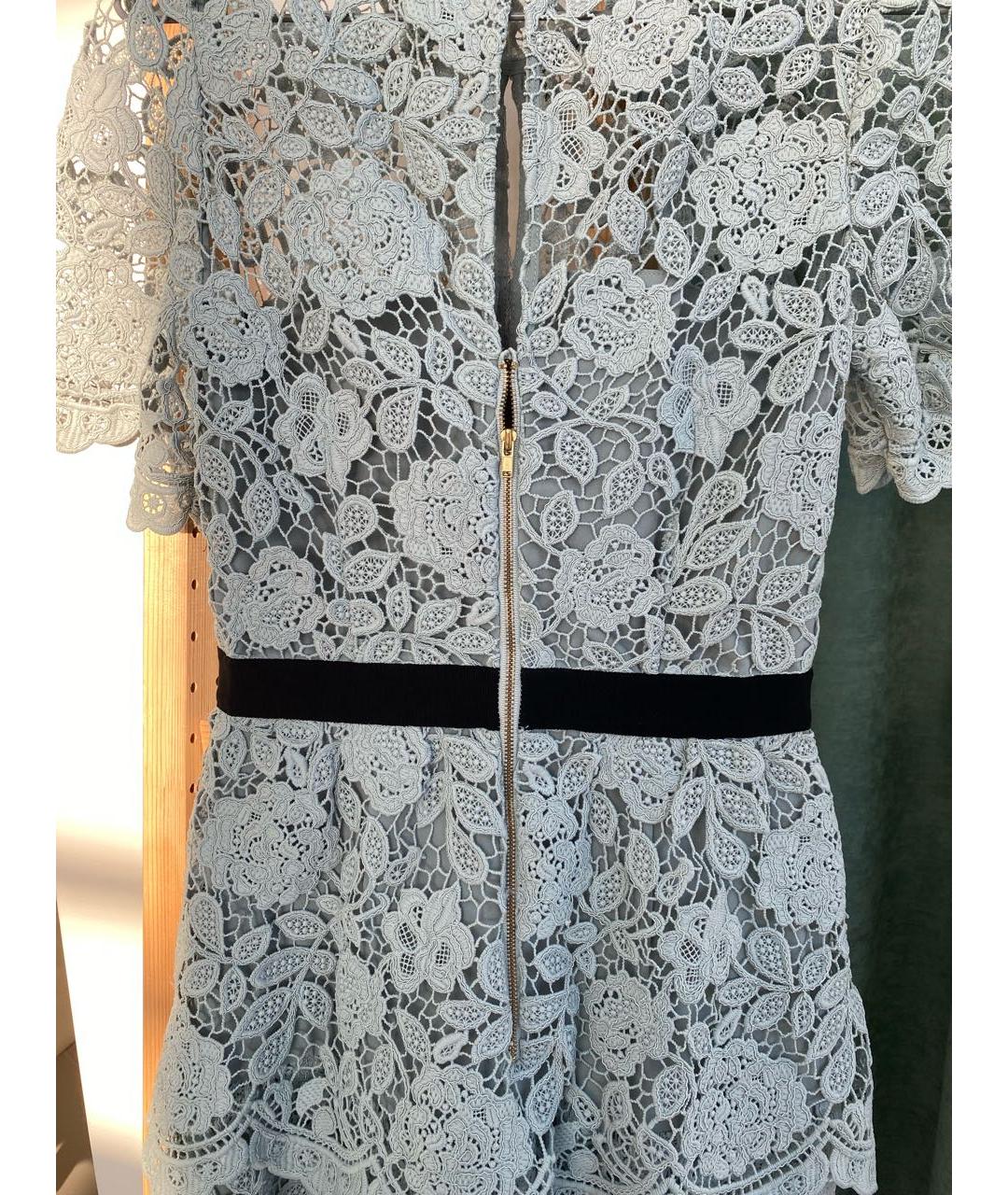SELF-PORTRAIT Бирюзовое полиэстеровое коктейльное платье, фото 7