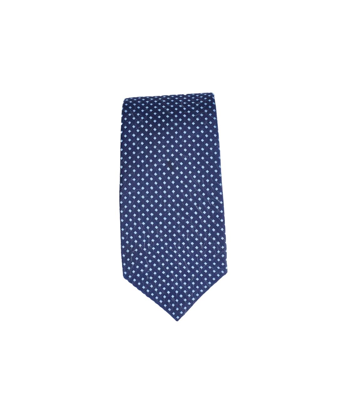 ISAIA Синий шелковый галстук, фото 1