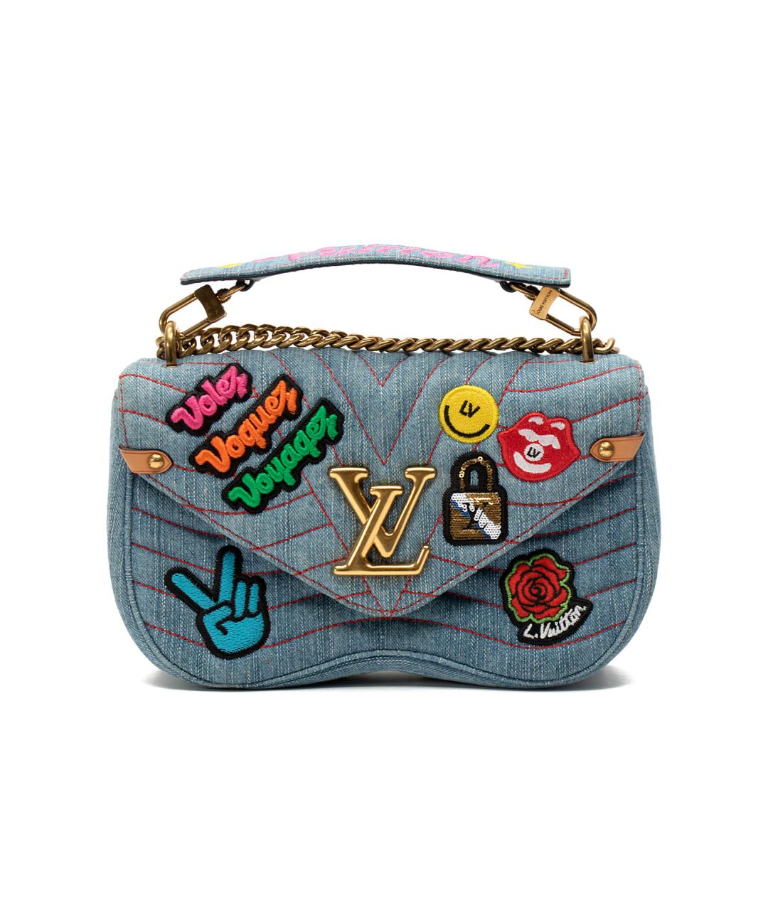 LOUIS VUITTON Голубая деним сумка через плечо, фото 6
