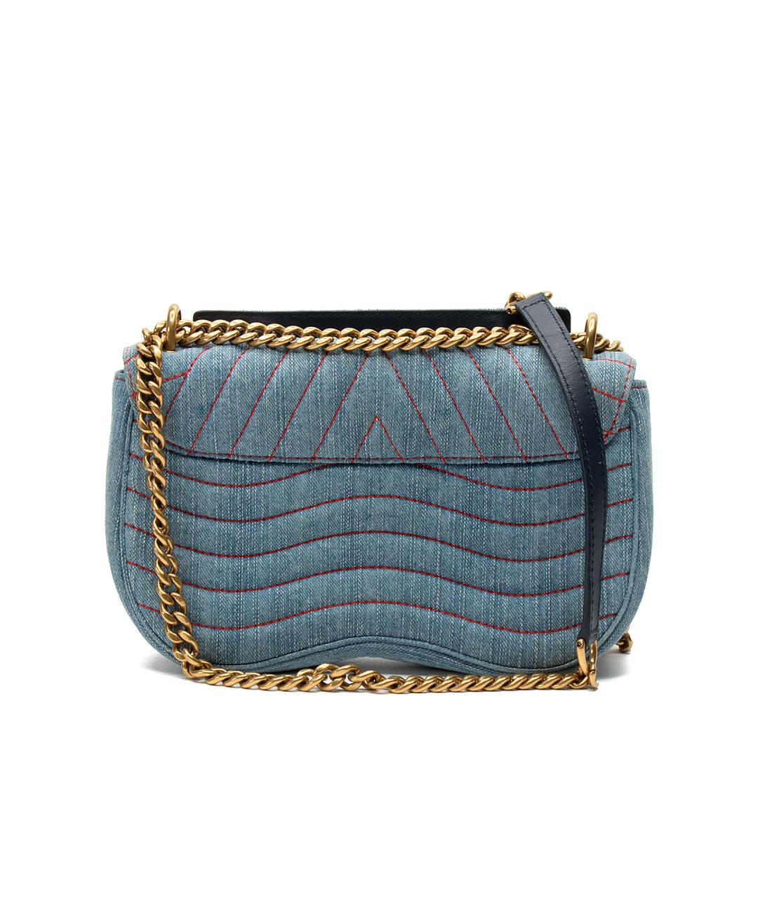 LOUIS VUITTON Голубая деним сумка через плечо, фото 3