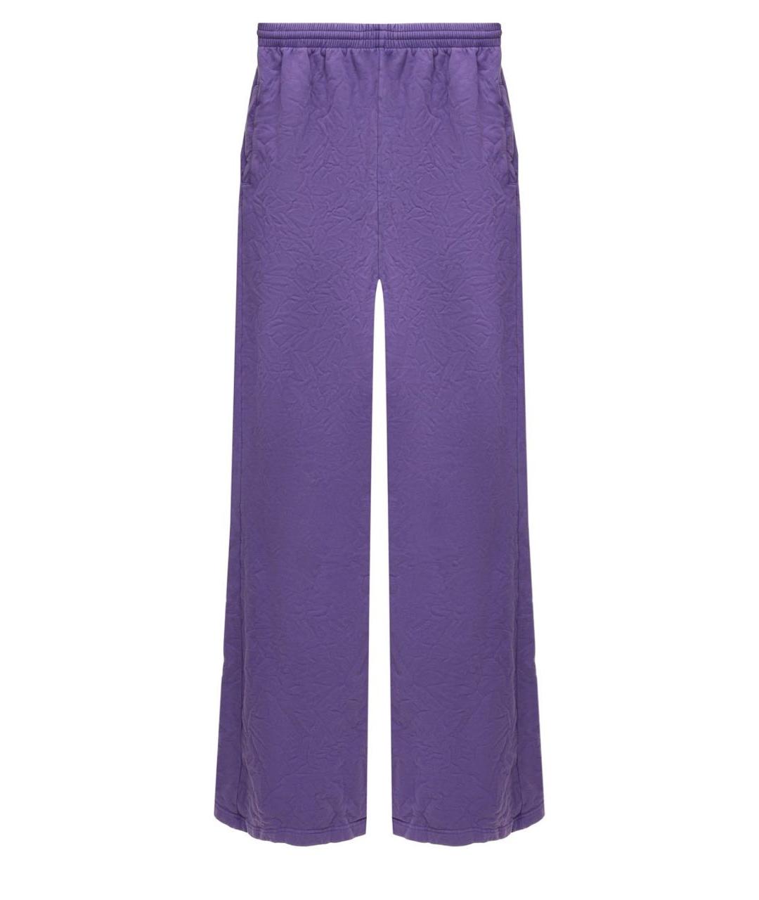 BALENCIAGA Фиолетовые хлопковые брюки широкие, фото 1