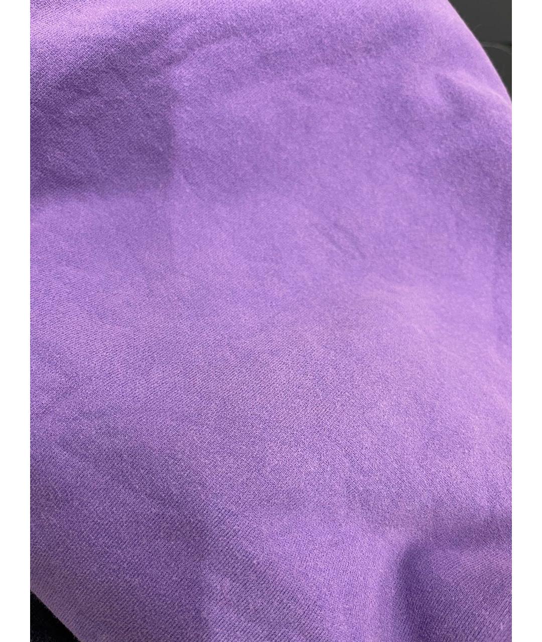 BALENCIAGA Фиолетовые хлопковые брюки широкие, фото 7