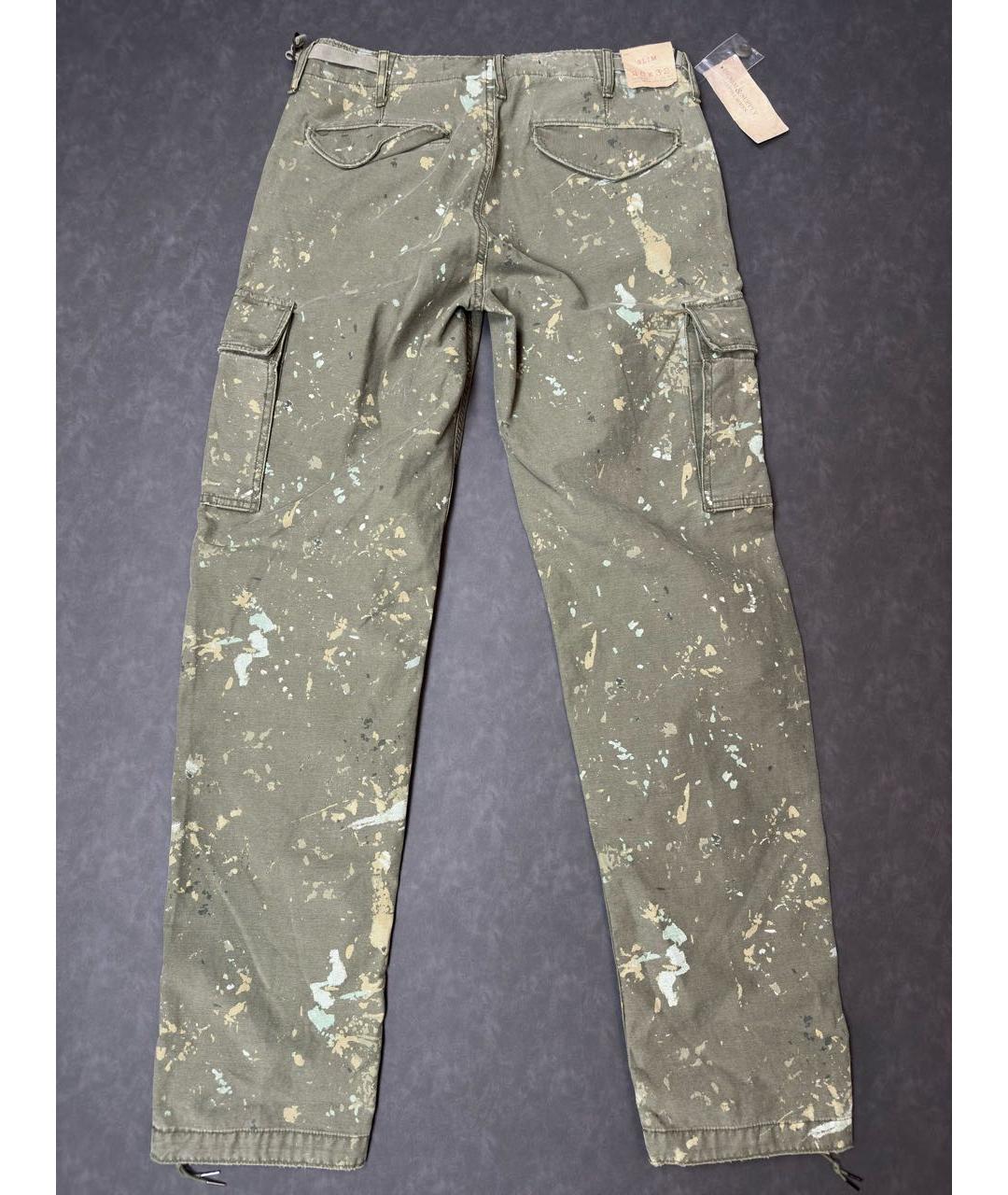 RALPH LAUREN DENIM & SUPPLY Зеленые хлопковые повседневные брюки, фото 3