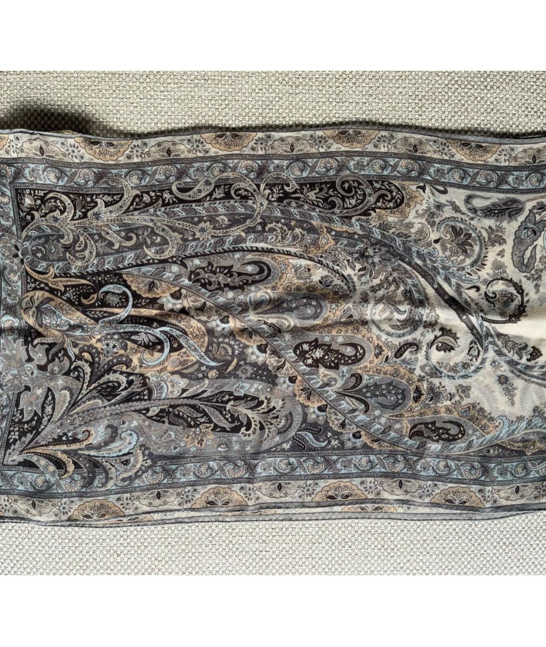ETRO Голубой шелковый платок, фото 5