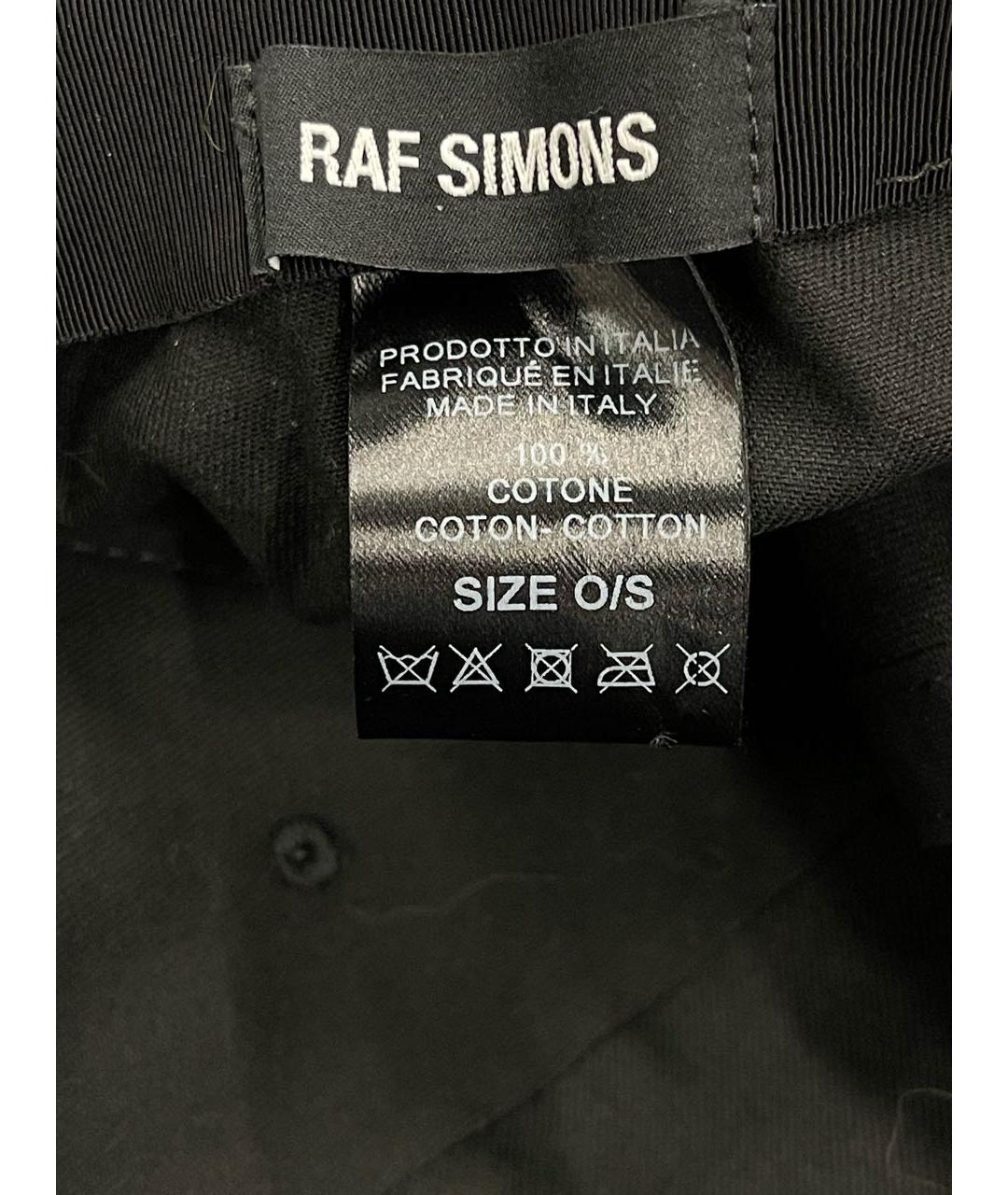 RAF SIMONS Черная хлопковая кепка, фото 8