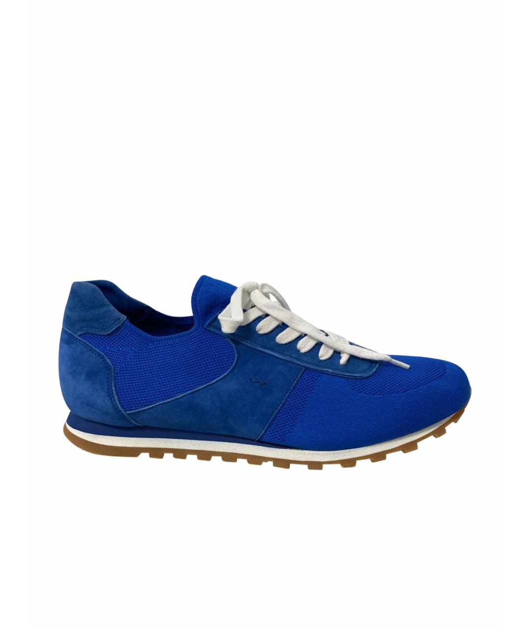 ANDREA VENTURA Синие замшевые низкие кроссовки / кеды, фото 1
