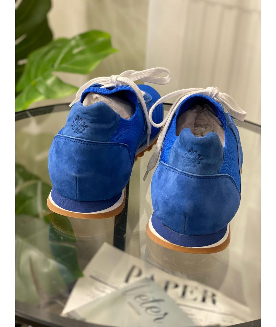 ANDREA VENTURA Синие замшевые низкие кроссовки / кеды, фото 4