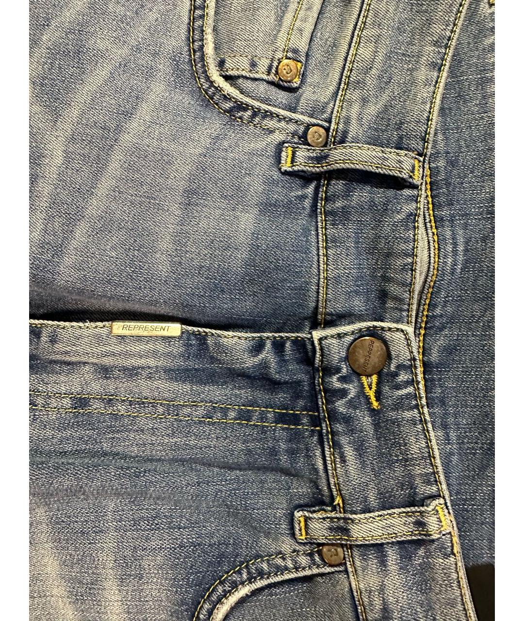 REPRESENT Голубые хлопко-эластановые джинсы скинни, фото 6