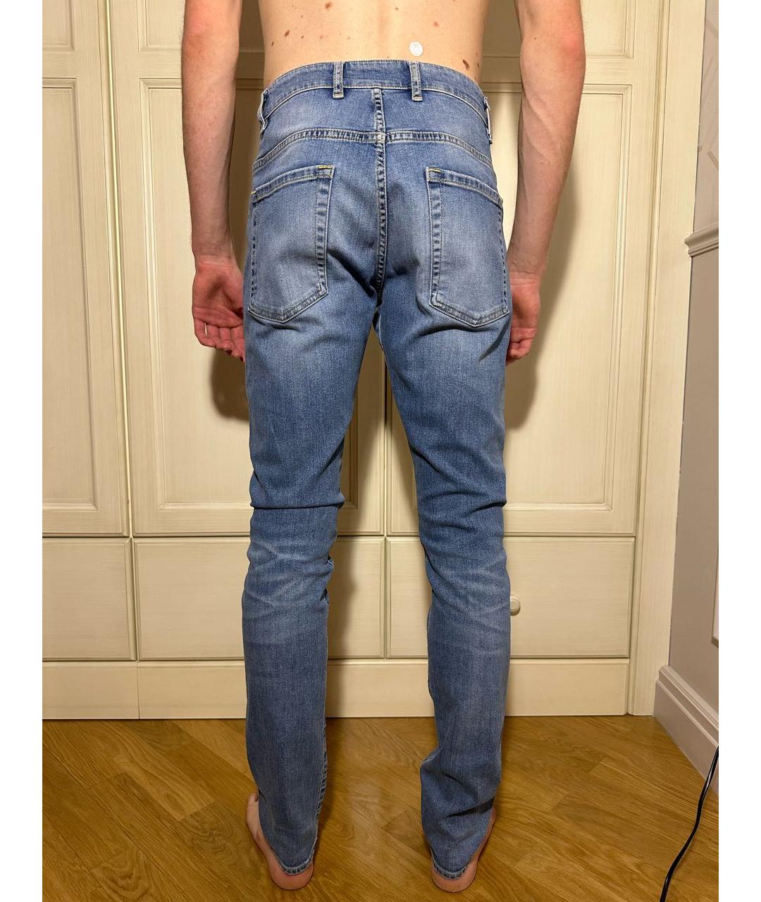 REPRESENT Голубые хлопко-эластановые джинсы скинни, фото 2