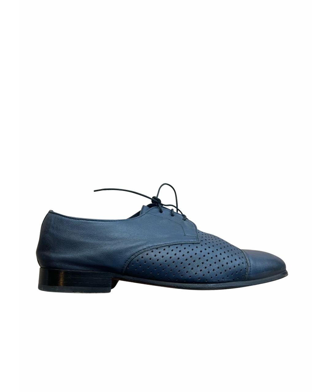 DOUCAL'S Темно-синие кожаные туфли, фото 1