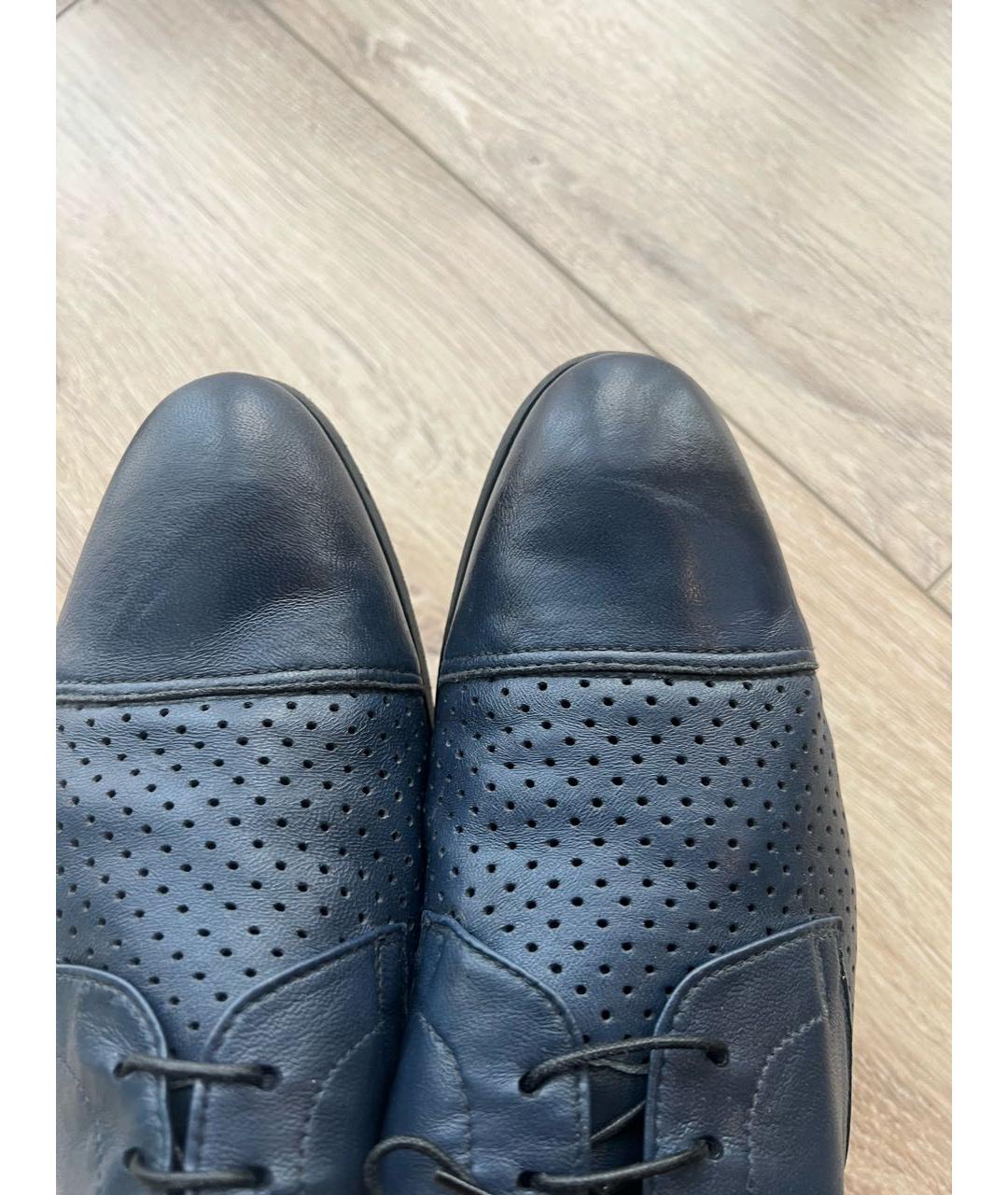 DOUCAL'S Темно-синие кожаные туфли, фото 6