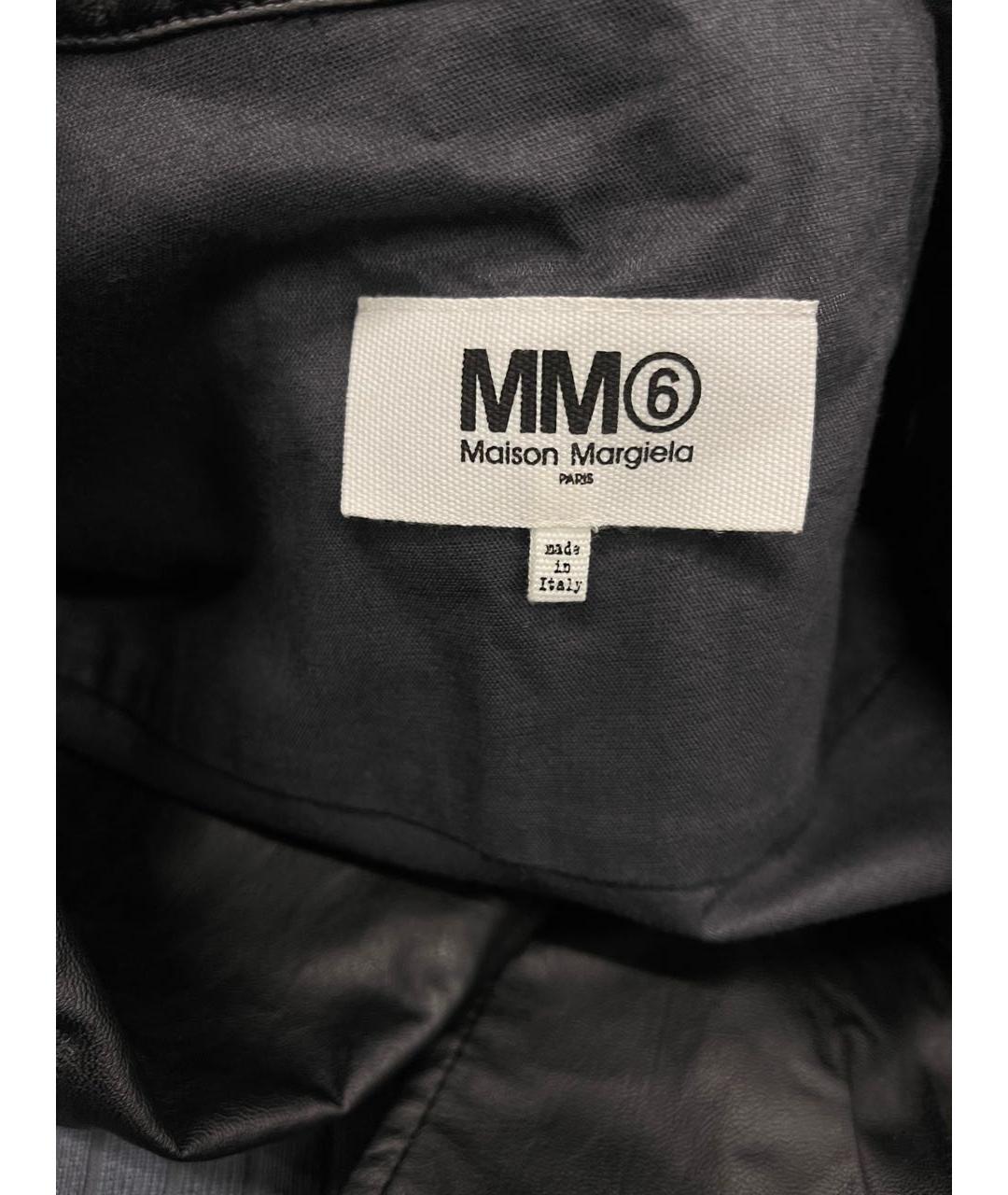 MM6 MAISON MARGIELA Черная синтетическая рубашка, фото 7