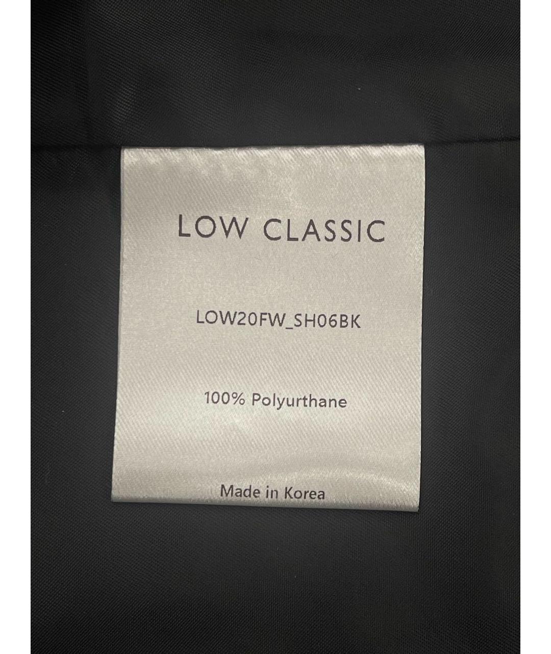 LOW CLASSIC Черный полиуретановый тренч/плащ, фото 4