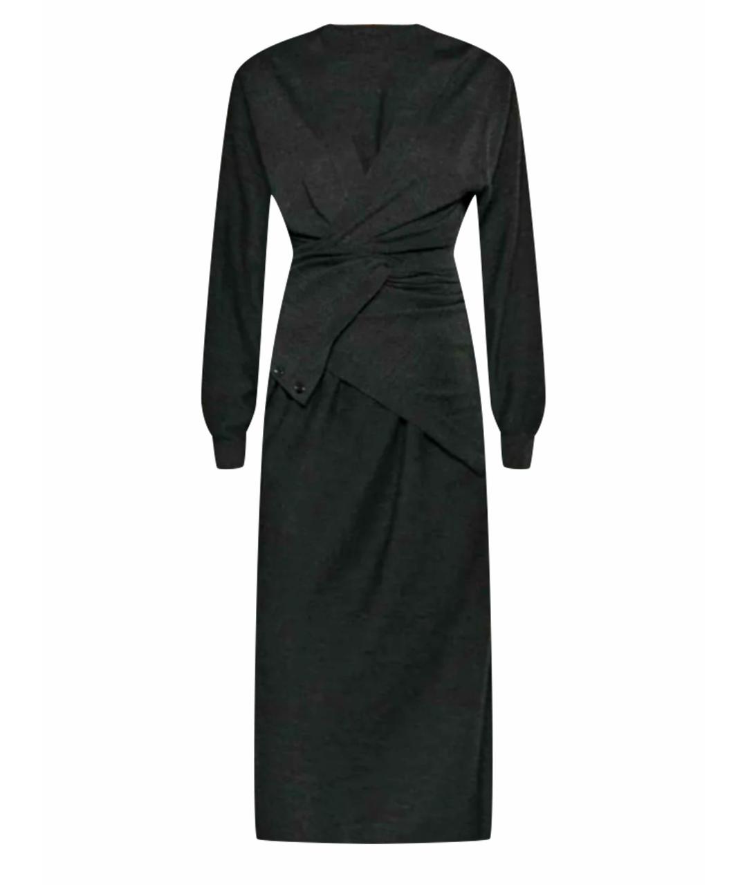 LEMAIRE Антрацитовое шерстяное повседневное платье, фото 1