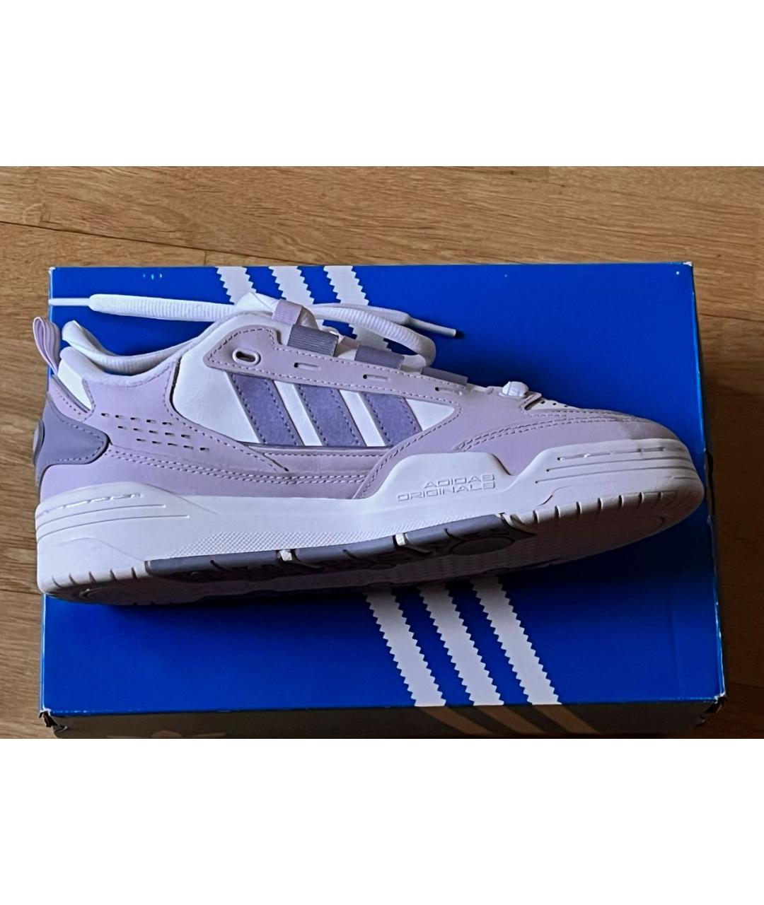 ADIDAS Фиолетовые кожаные кроссовки, фото 7