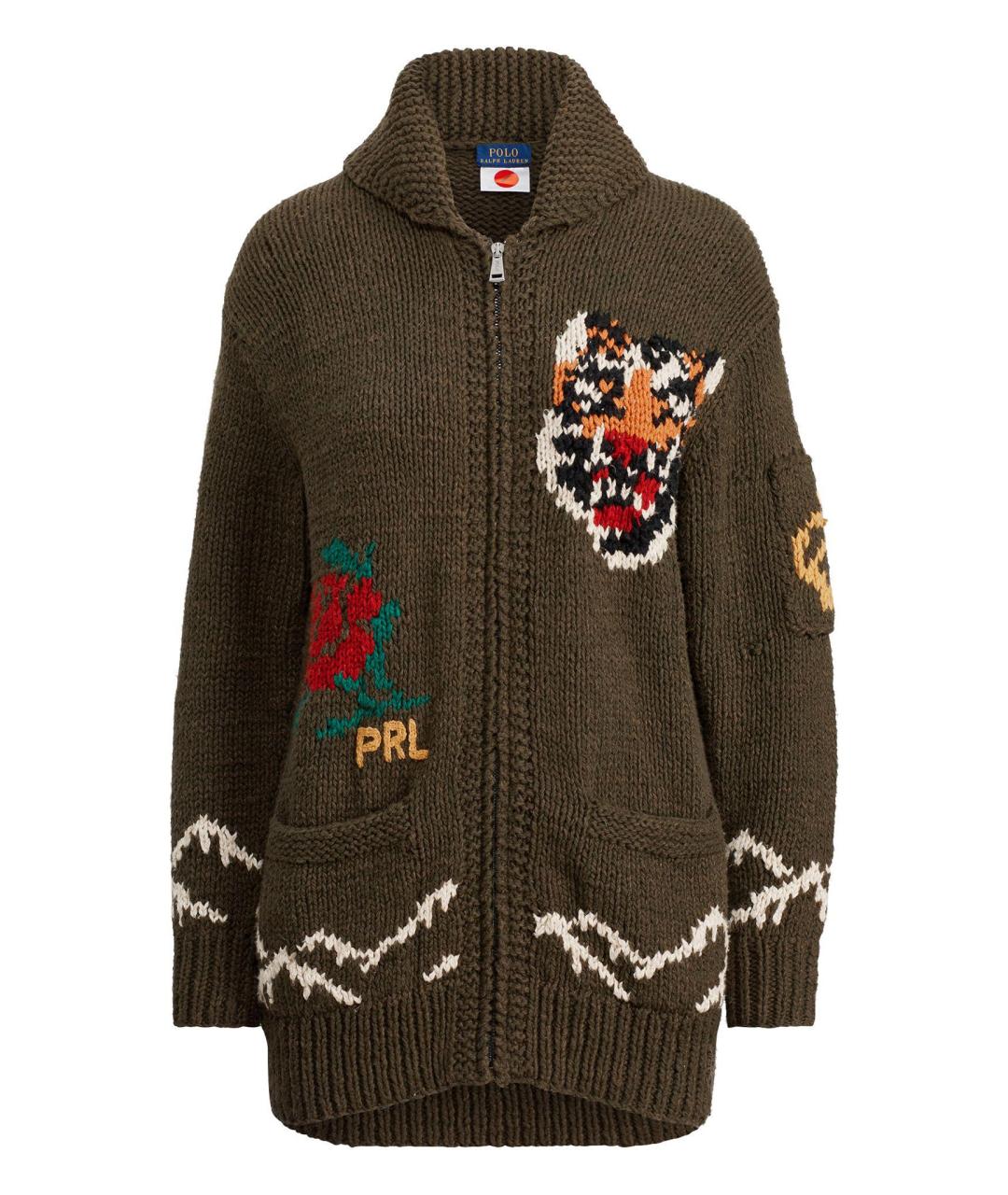 POLO RALPH LAUREN Коричневый хлопковый кардиган, фото 1