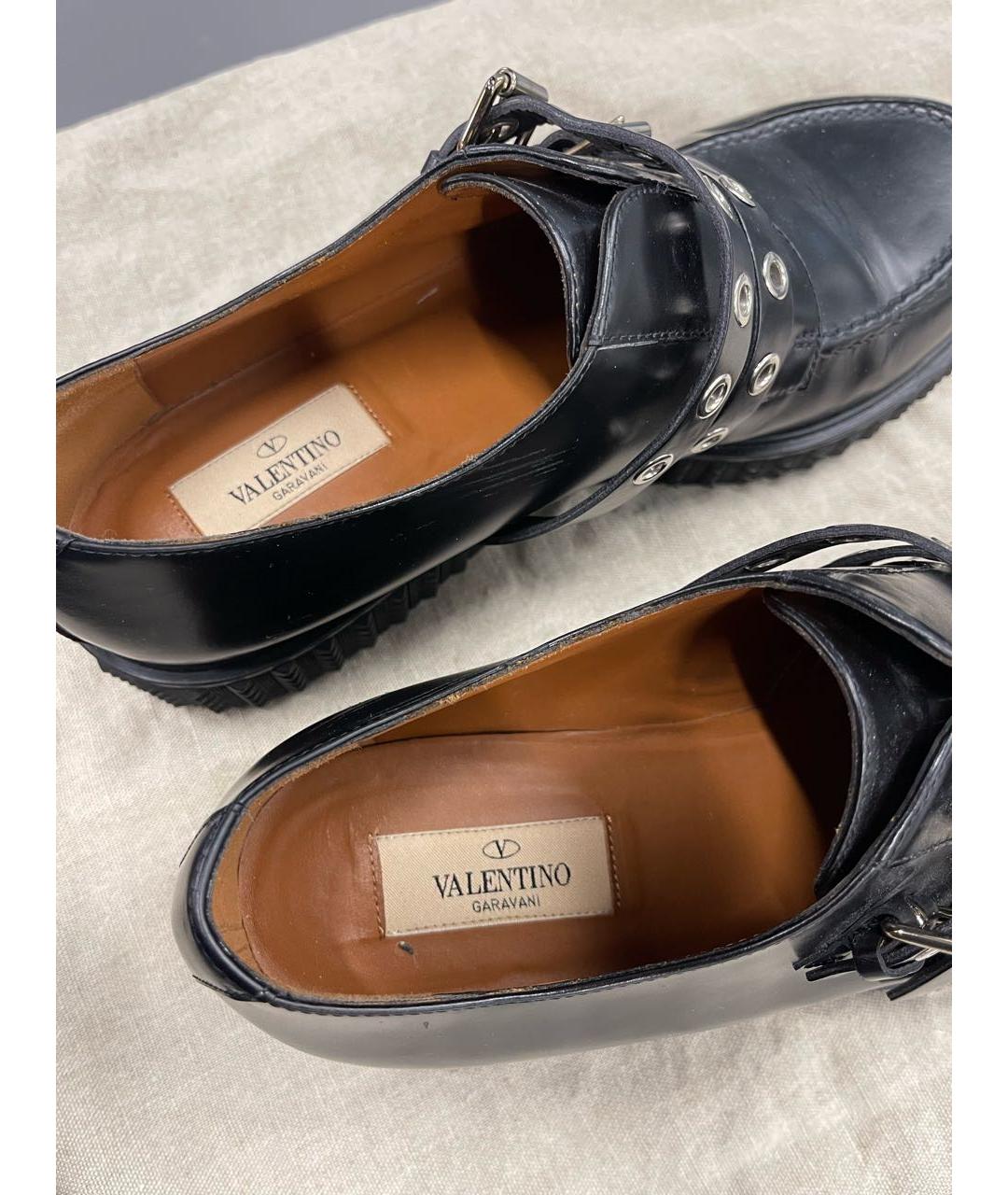 VALENTINO Черные кожаные ботинки, фото 6