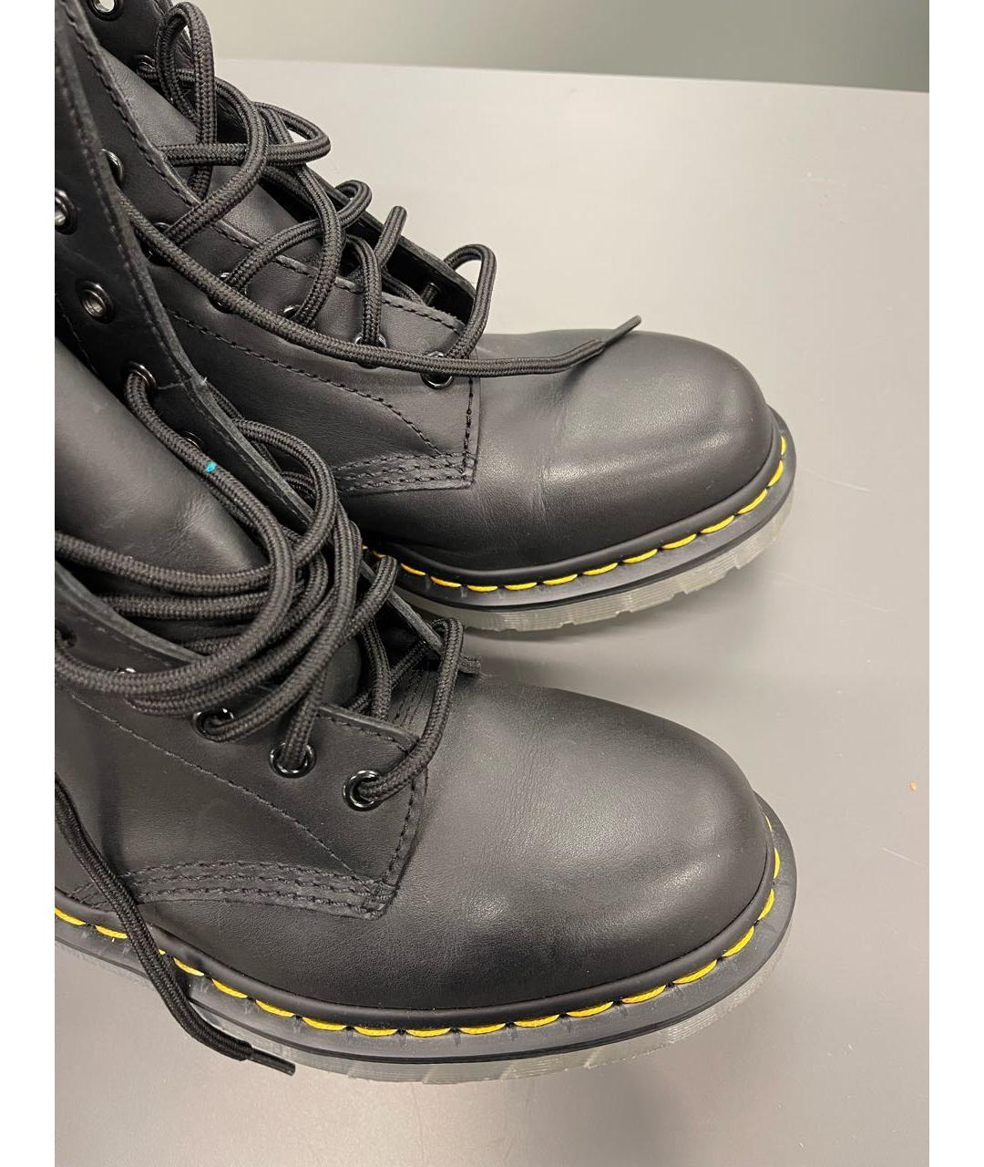 DR. MARTENS Черные кожаные ботинки, фото 4