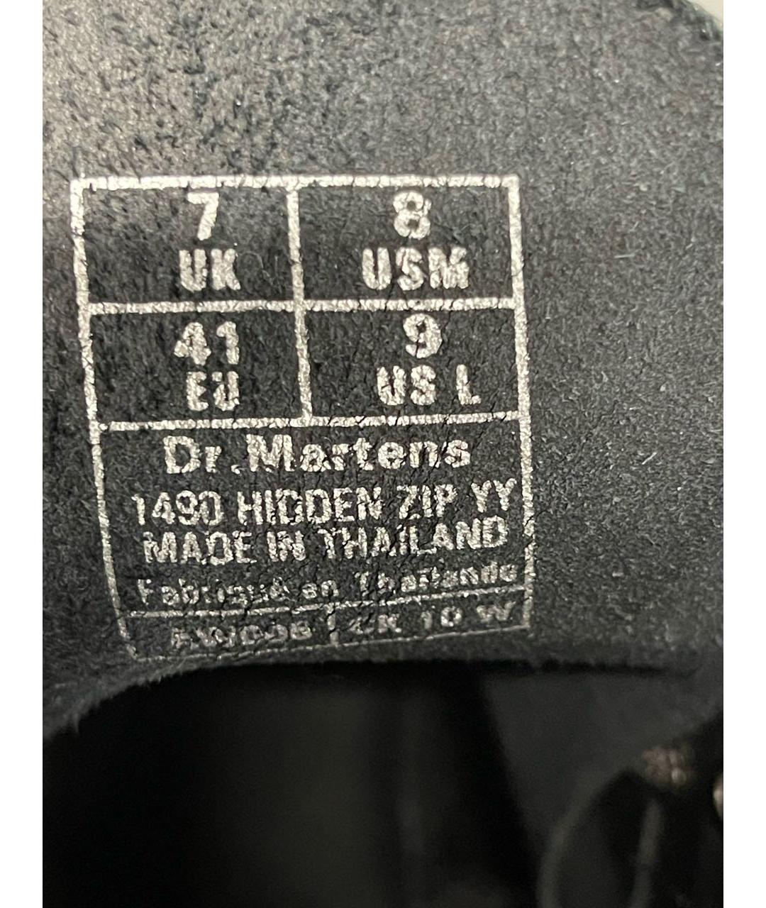 DR. MARTENS Черные кожаные ботинки, фото 7
