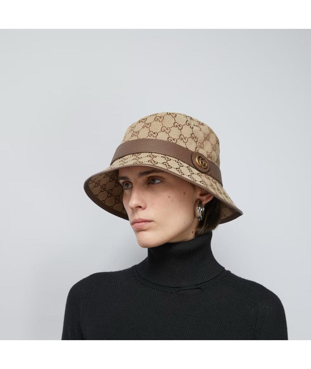 GUCCI Бежевая хлопковая панама, фото 7