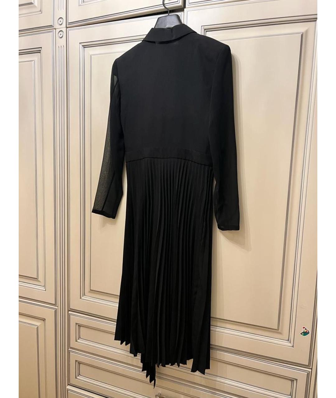 SANDRO Черное полиэстеровое коктейльное платье, фото 2