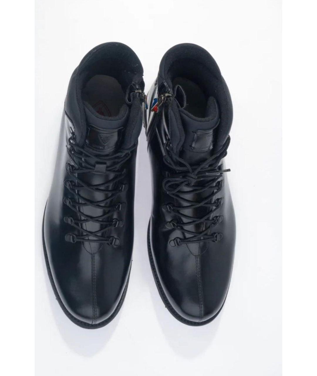 ROSSIGNOL Черные кожаные высокие ботинки, фото 3