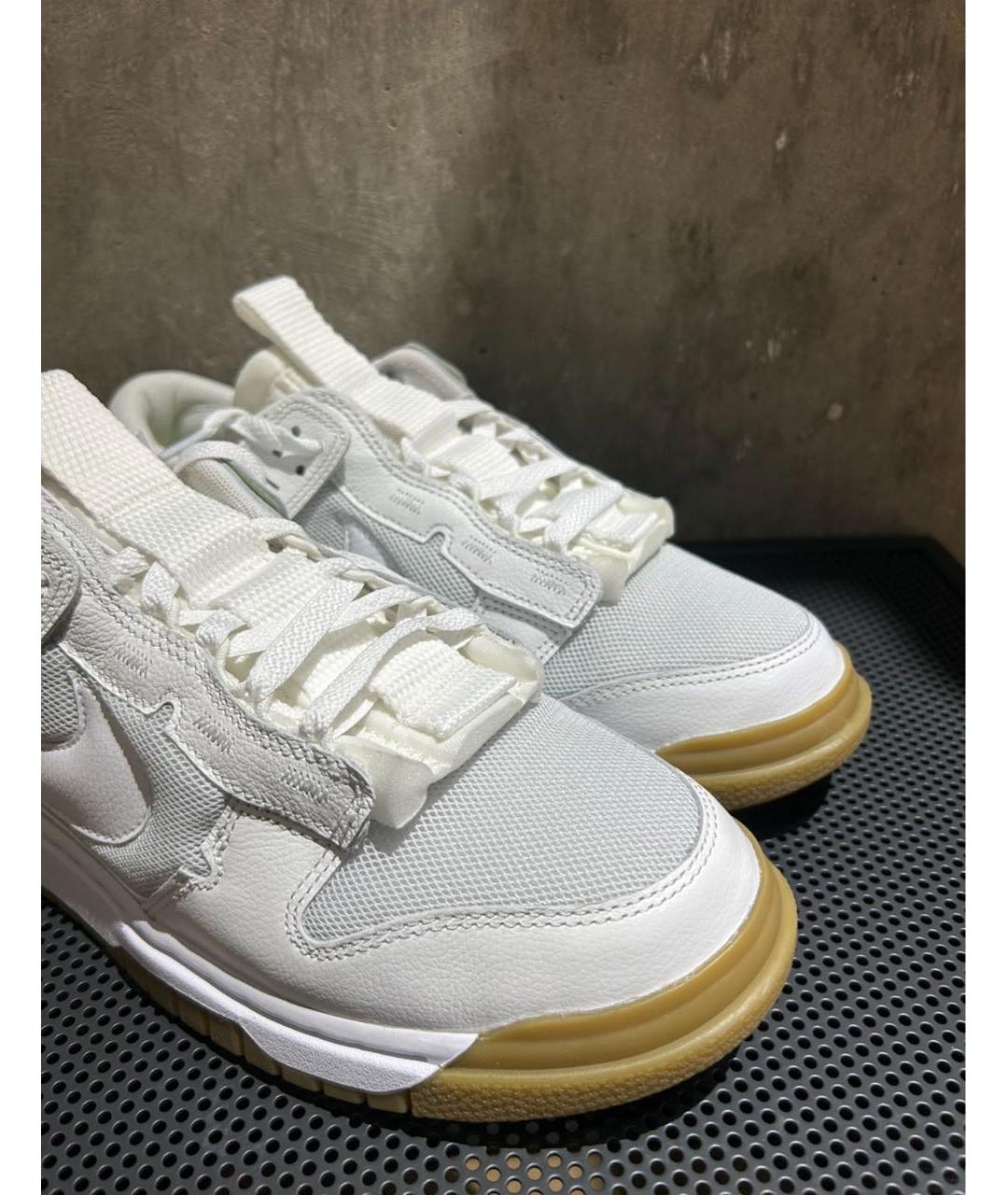 NIKE Белые кожаные низкие кроссовки / кеды, фото 4