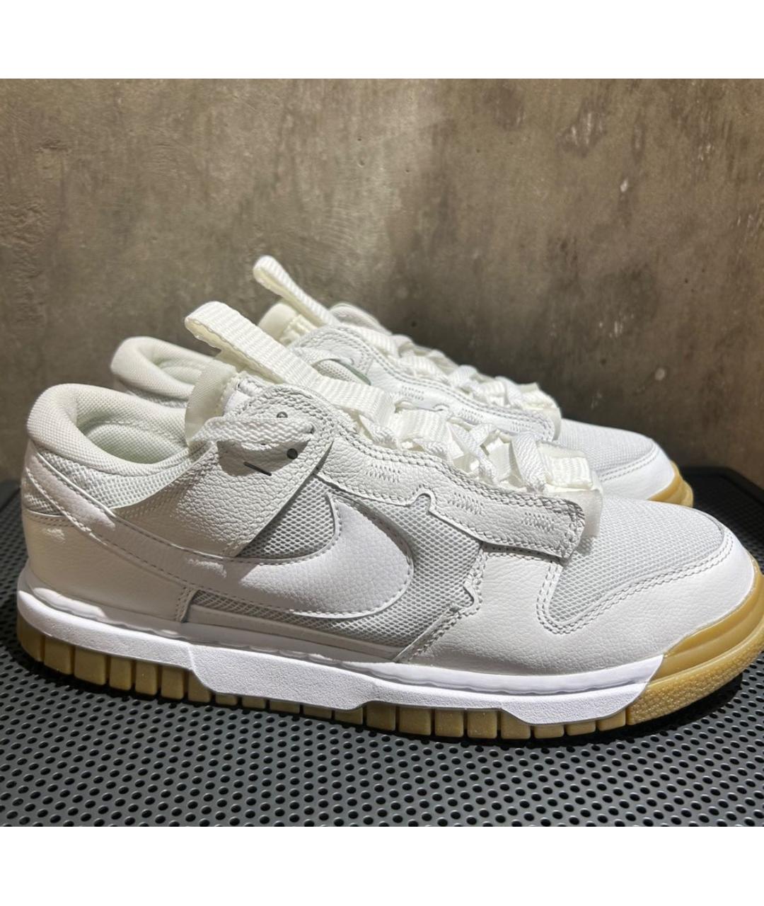 NIKE Белые кожаные низкие кроссовки / кеды, фото 5
