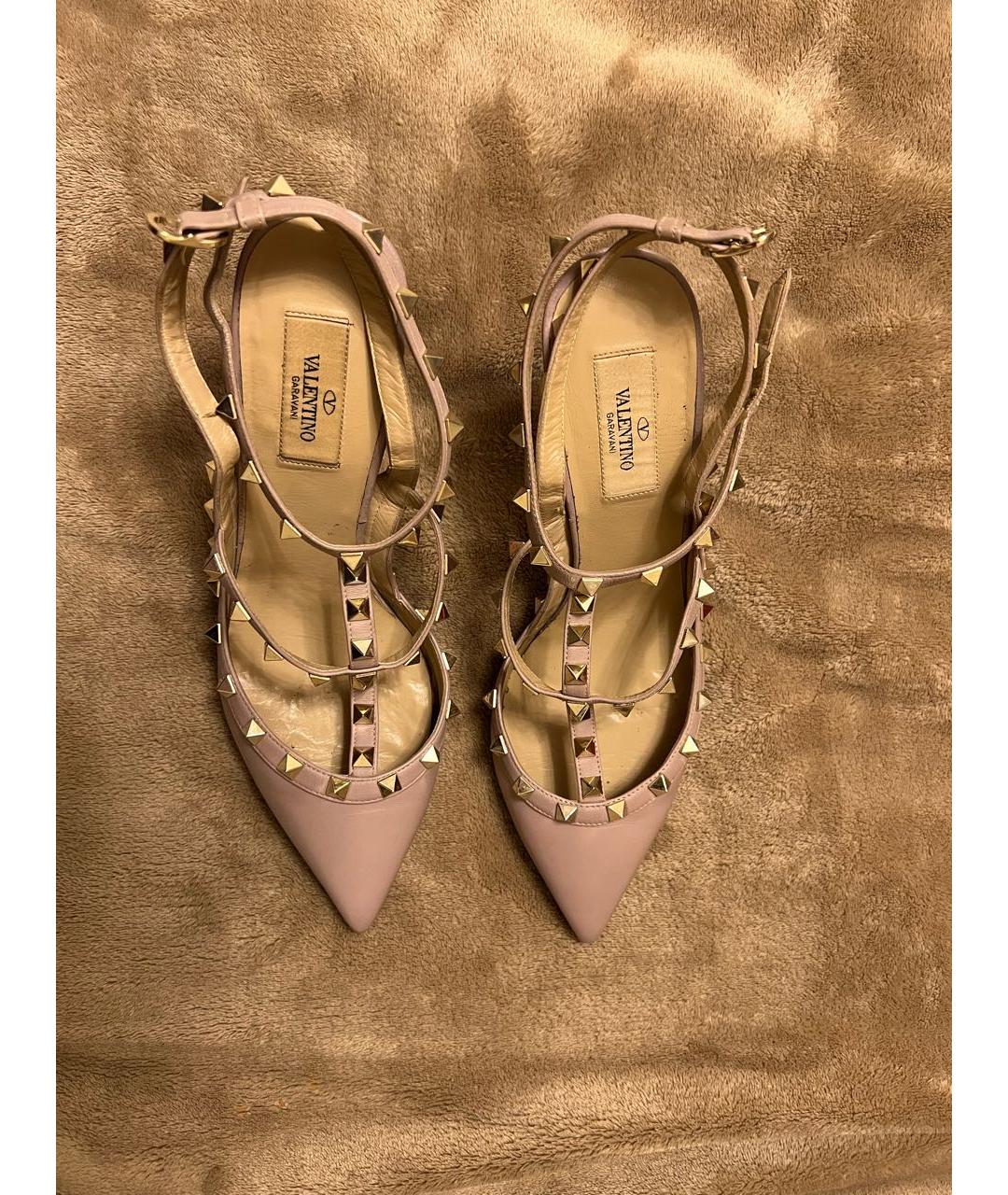 VALENTINO Бежевые кожаные туфли, фото 2